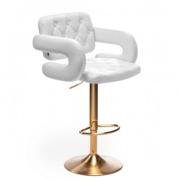 Barová stolička Melisa Gold White