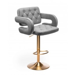 Barová stolička Melisa Gold Velur Silver