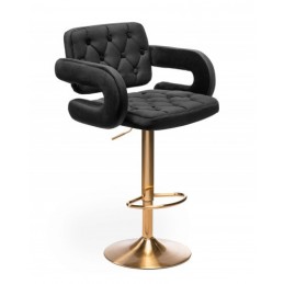Barová stolička Melisa Gold Velur Black