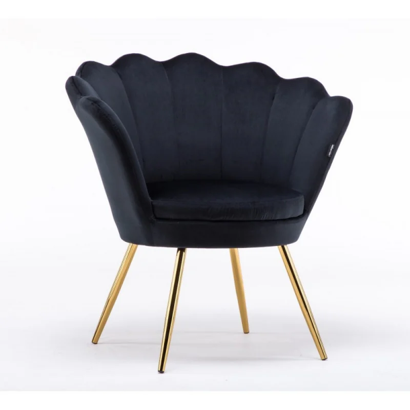 Kreslo Serena Velur Black Stoličky, lavičky do čakárne