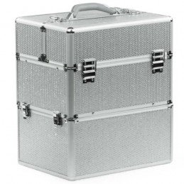 Kozmetický kufrík Glamour Big Silver