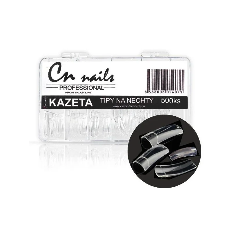 Priesvitné tipy - kazeta 500 ks Priesvitné tipy Priesvitné tipy - kazeta 500 ks Priesvitné tipy
