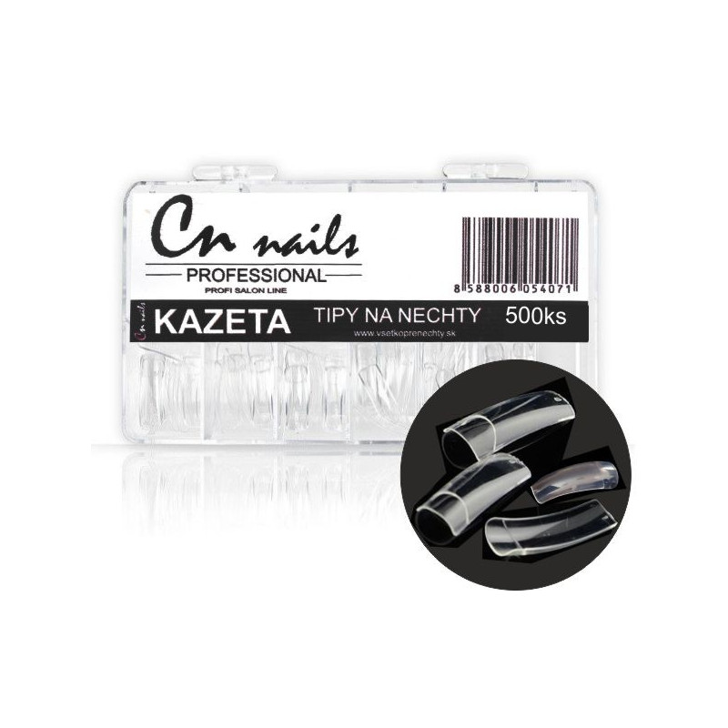 Priesvitné tipy - kazeta 500 ks Priesvitné tipy Priesvitné tipy - kazeta 500 ks Priesvitné tipy