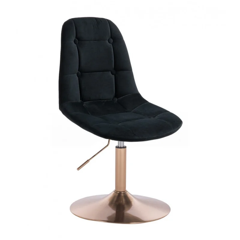 Stolička Laura Velur Gold Black