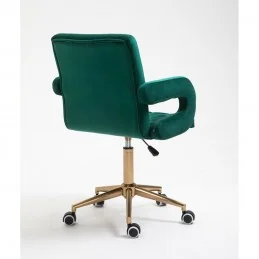 Kozmetická stolička Melisa II. velur Green  Kozmetické stoličky