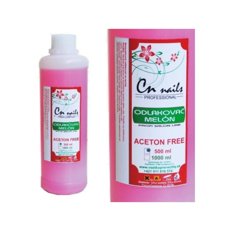 Odlakovač na nechty Melón 500ml CN nails Odlakovače na nechty