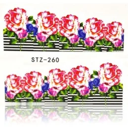STZ 260 Flowers design  Vodové nálepky - Flowers