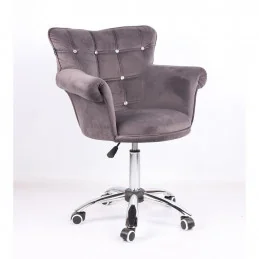 Kreslo Laura Velur Silver Dark Kreslá, stoličky