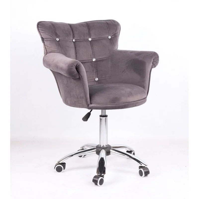 Kreslo Laura Velur Silver Dark Kreslá, stoličky