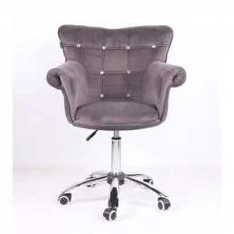 Kreslo Laura Velur Silver Dark Kreslá, stoličky