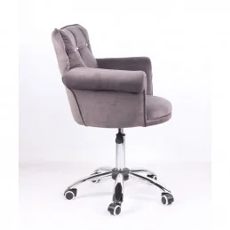 Kreslo Laura Velur Silver Dark Kreslá, stoličky