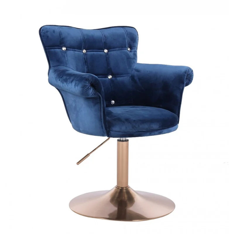 Kreslo Laura Velur Gold Čierne More