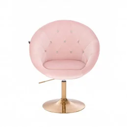 Kreslo Elegance Gold Velur Puder Stoličky, lavičky do čakárne