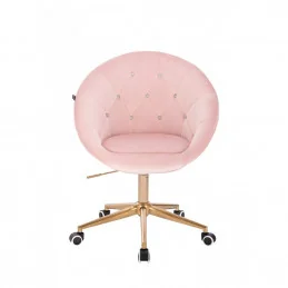 Kreslo Elegance Gold Velur Puder Stoličky, lavičky do čakárne