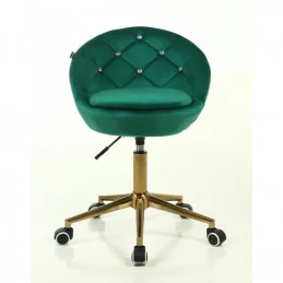 Stolička Caramela Velur Gold Green Kategórie