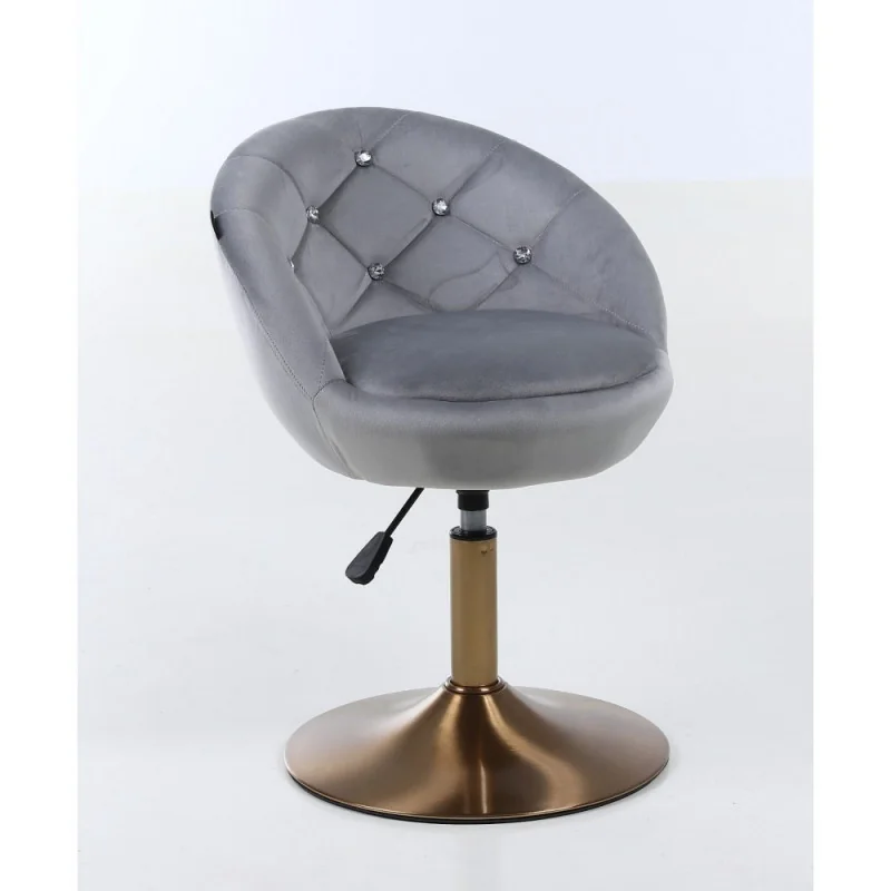 Kreslo Caramela Velur Gold Silver Stoličky, lavičky do čakárne