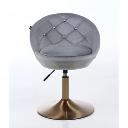 Kreslo Caramela Velur Gold Silver Stoličky, lavičky do čakárne