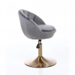 Kreslo Caramela Velur Gold Grafit Stoličky, lavičky do čakárne