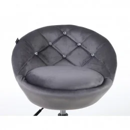 Kreslo Caramela Velur Gold Grafit Stoličky, lavičky do čakárne