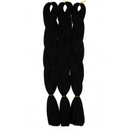 Kanekalon Čierna Kanekalon jednofarebný