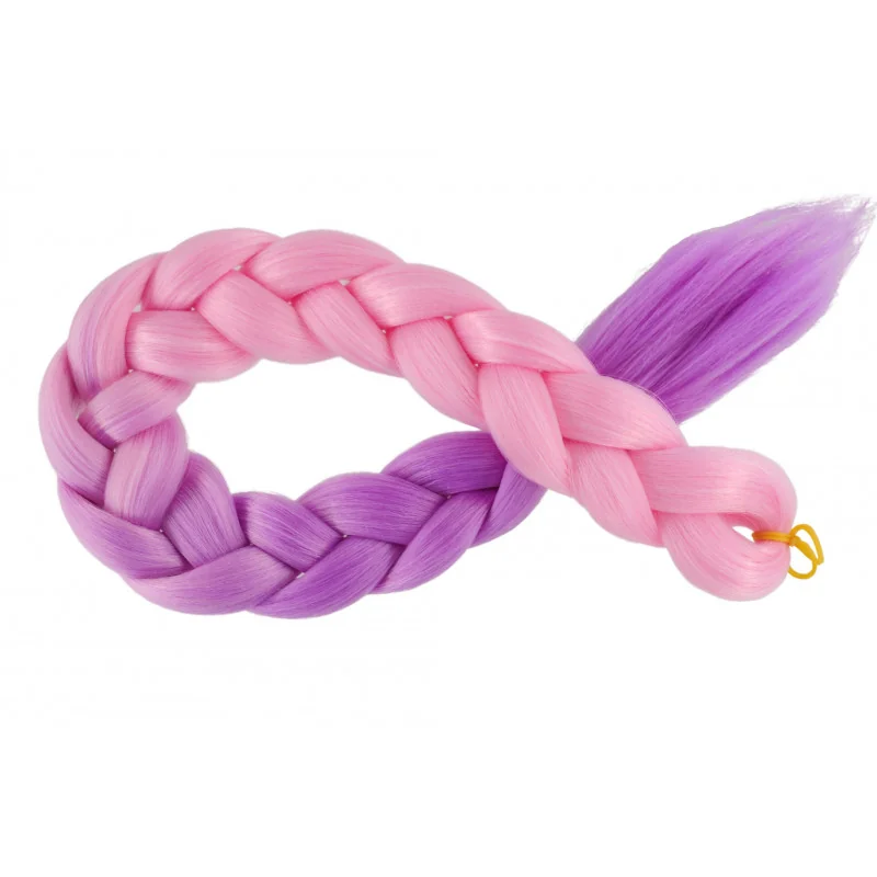 Kanekalon Jasna ružova - Fialova Kanekalon dvojfarebný