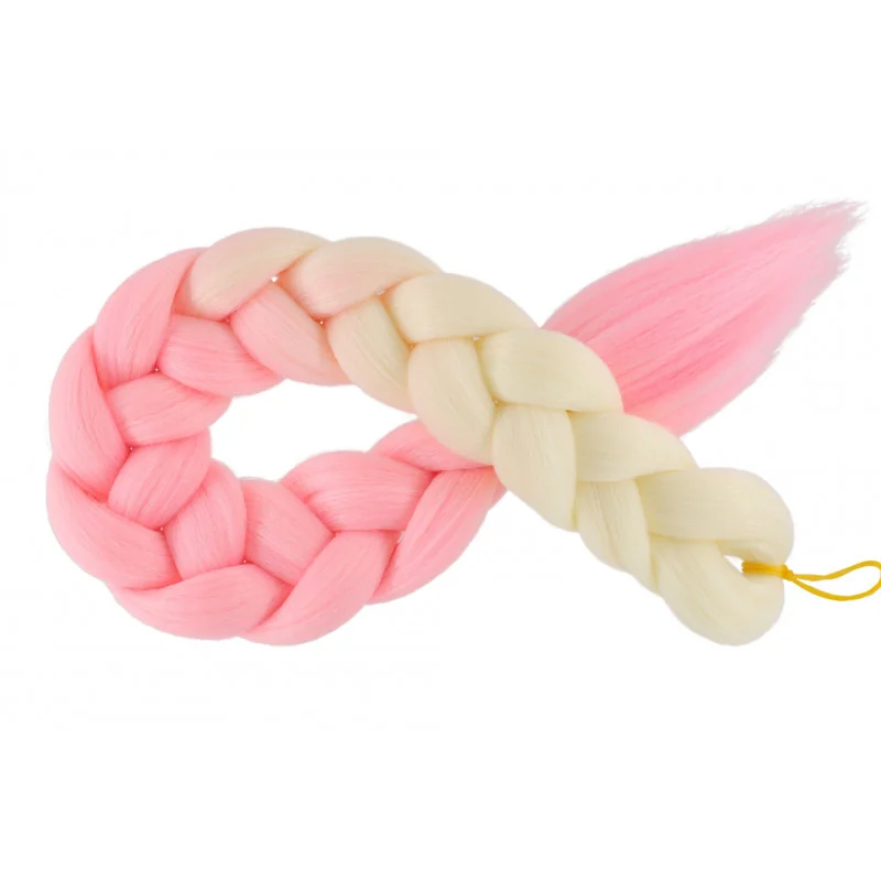 Kanekalon Perlova blond - Baby pink Kanekalon dvojfarebný