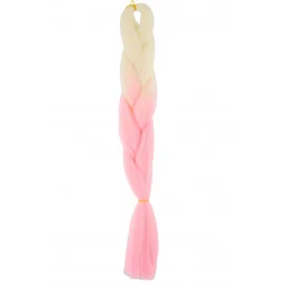 Kanekalon Perlova blond - Baby pink Kanekalon dvojfarebný