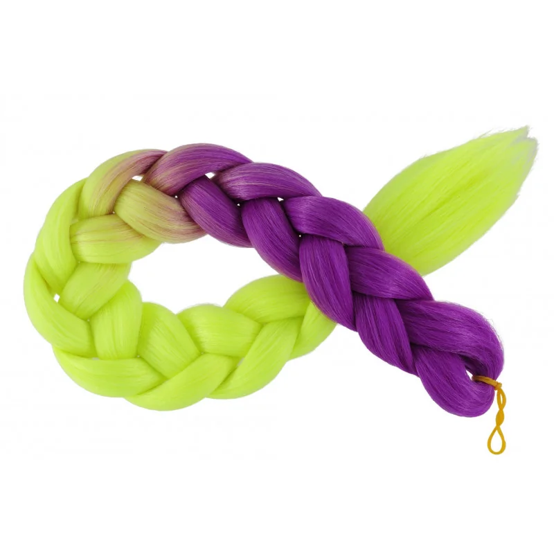 Kanekalon Fuksia - Žlta pastel Kanekalon dvojfarebný