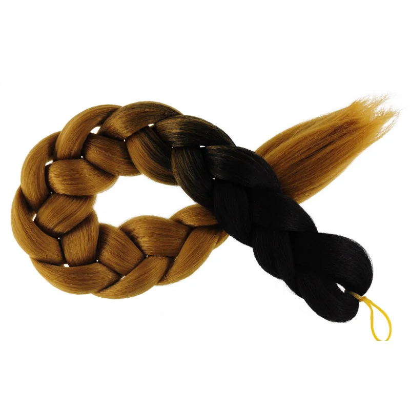 Kanekalon Čierna - Tmava blond Kanekalon dvojfarebný