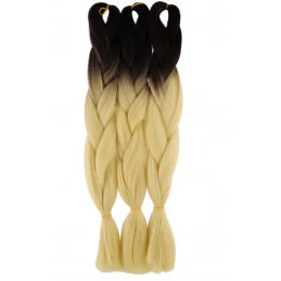 Kanekalon Tmavo hneda - Blond Kanekalon dvojfarebný
