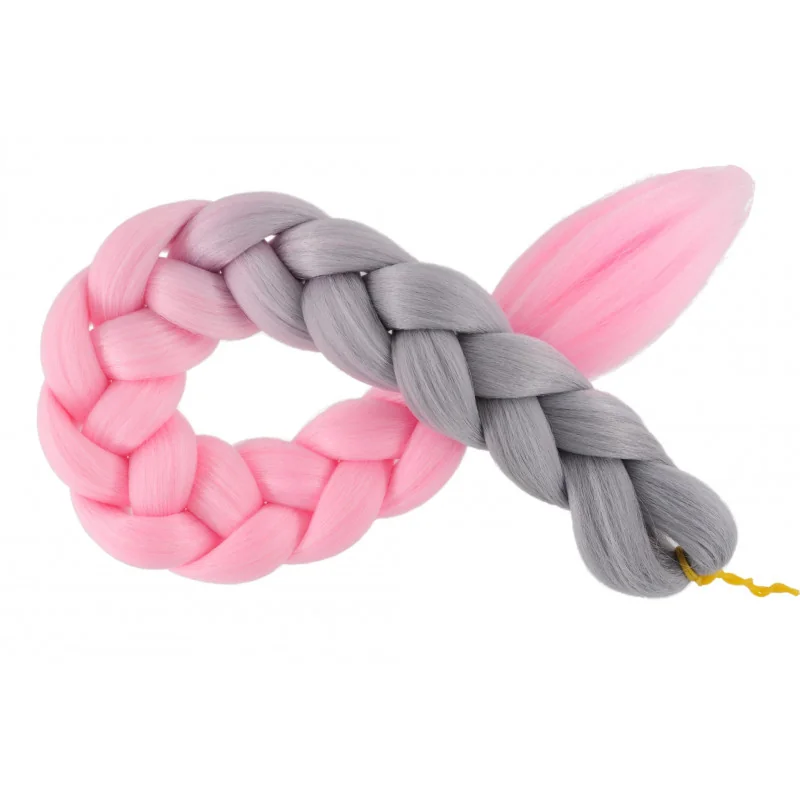 Kanekalon Siva - Baby pink Kanekalon dvojfarebný