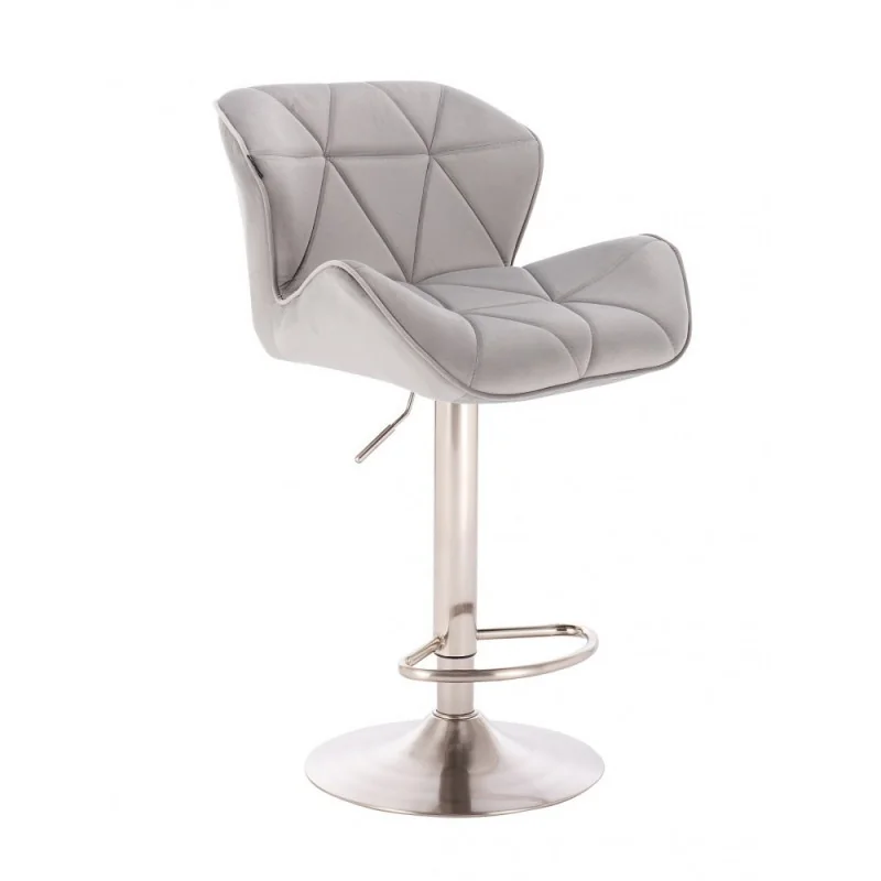 Barová stolička Detail Velur Silver Kategórie