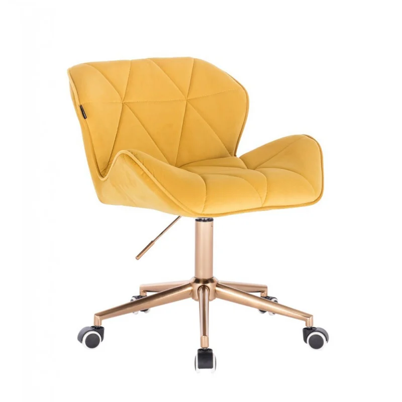 Kozmetická stolička Detail Velur Gold Yellow Kategórie