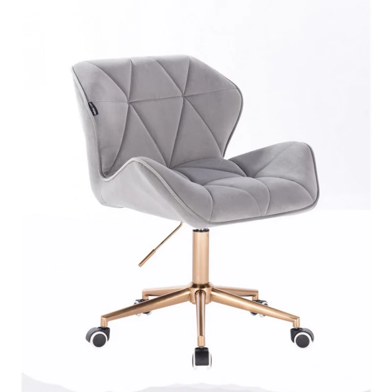 Kozmetická stolička Detail Velur Gold Silver Kozmetické stoličky