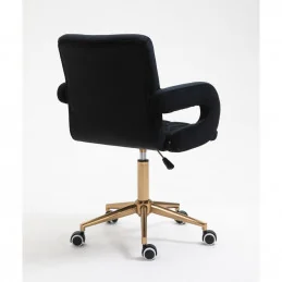 Kozmetická stolička Jasmina Velur Black Kreslá, stoličky