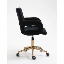 Kozmetická stolička Jasmina Velur Black Kreslá, stoličky