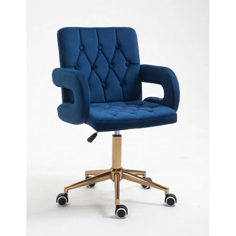 Kozmetická stolička Jasmina Velur Čierne More Kreslá, stoličky