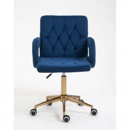 Kozmetická stolička Jasmina Velur Čierne More Kreslá, stoličky