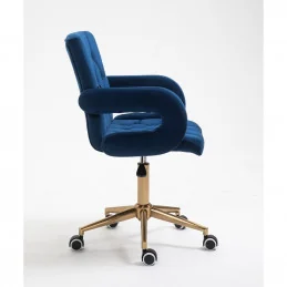 Kozmetická stolička Jasmina Velur Čierne More Kreslá, stoličky