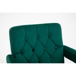 Kozmetická stolička Jasmina Velur Green  Kreslá, stoličky