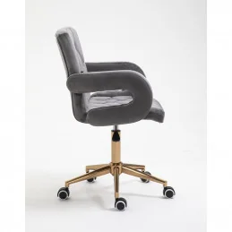 Kozmetická stolička Jasmina Velur Grafit Kreslá, stoličky