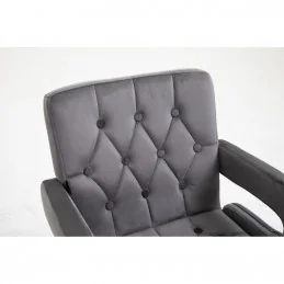 Kozmetická stolička Jasmina Velur Grafit Kreslá, stoličky