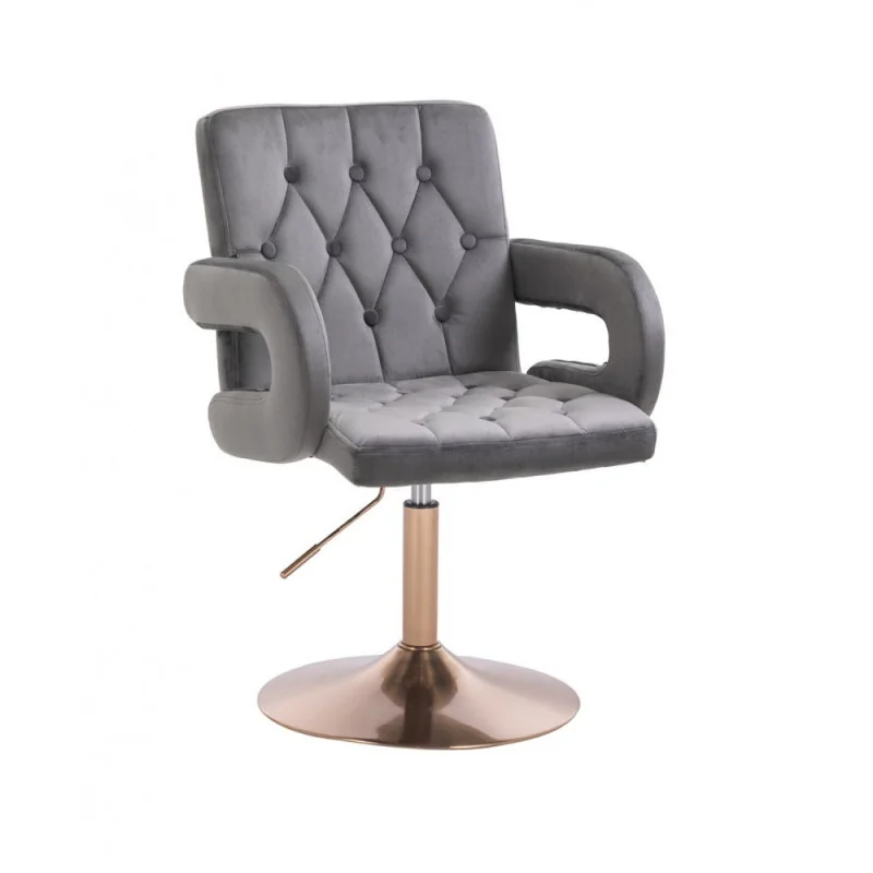 Stolička Jasmina Velur Grafit