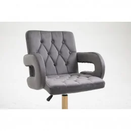 Stolička Jasmina Velur Grafit