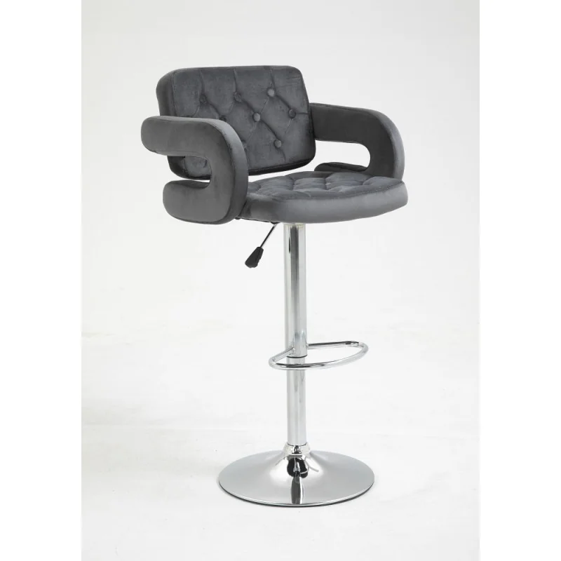 Barová stolička Melisa Velur Grafit Kategórie