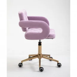Kozmetická stolička Melisa velur Gold Vres Kozmetické stoličky