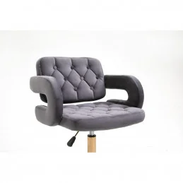 Kozmetická stolička Melisa velur Gold Grafit Kozmetické stoličky