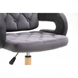 Kozmetická stolička Melisa velur Gold Grafit Kozmetické stoličky