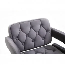 Kozmetická stolička Melisa velur Gold Grafit Kozmetické stoličky