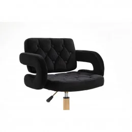 Kozmetická stolička Melisa velur Gold Black Kozmetické stoličky